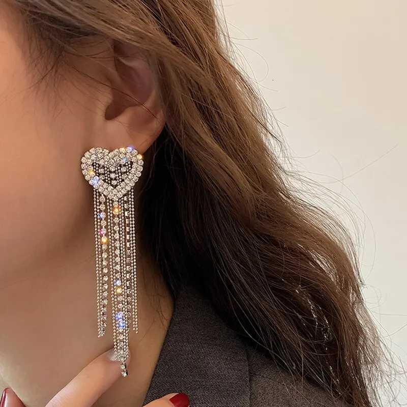 Butterfly Earrings For Women Sparkly Rhinestone Long Tassel Earrings Heart Drop Earrings Wedding Party Jewelry Valentine Gifts XJ250722