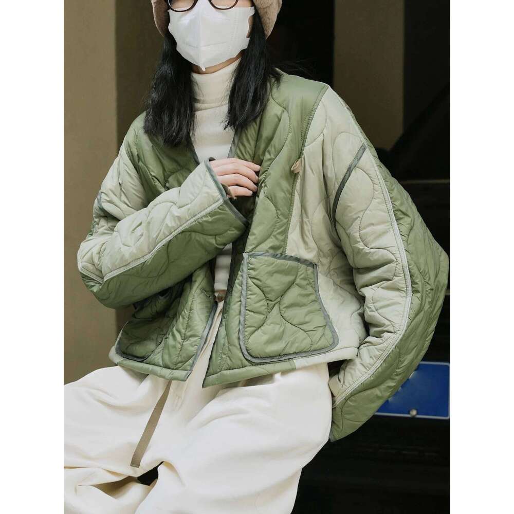 hoodie Light Jacket Winter Clothes Parka V-neck Single-breasted Warm Female Coat Casual Outwear Solid Women Top Short jacket