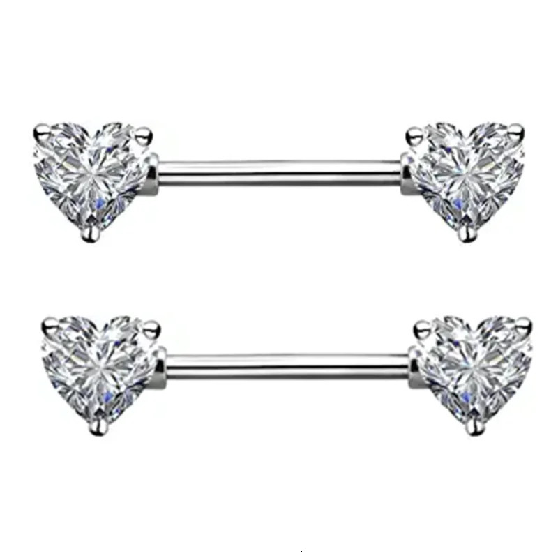 1Pair Stainless Steel Crystal Nipple Piercing Barbell Lot 14Gcharming Opal Nipple Piercing Jewelry Bulk Sexy Nipple Piercing Set 250722