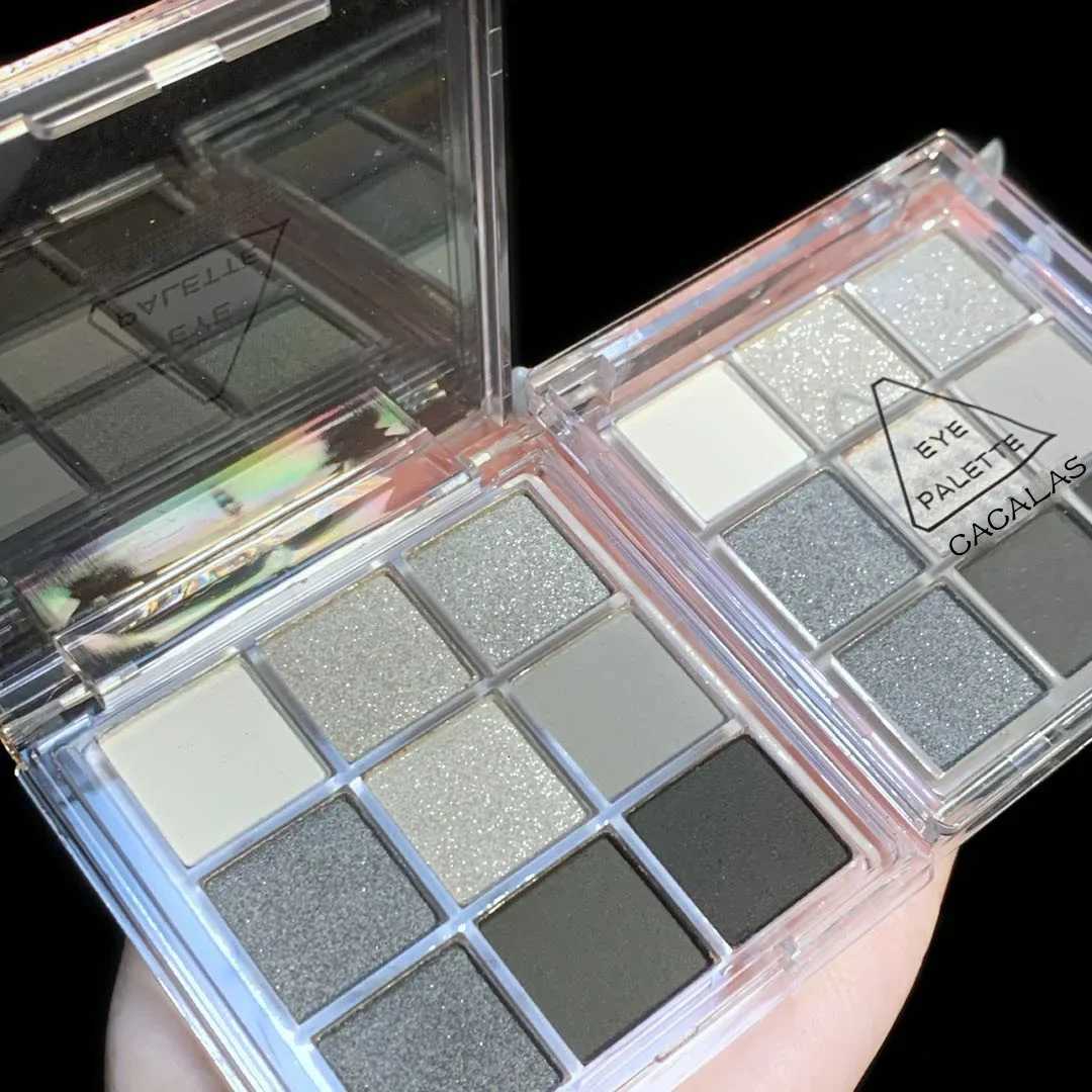 9 Colors Cool Toned Eyeshadow Palette Black Smokey Palette Matte Glitter Eyeshadow Palette Smoky Eye Shadow Eye Pigments Palette W250722