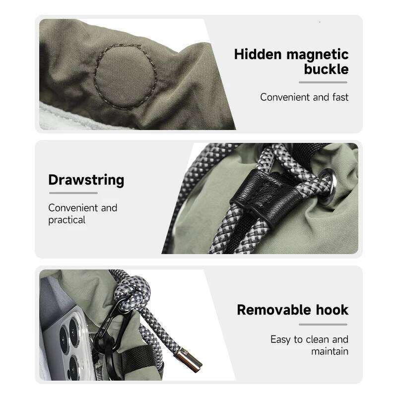 Oxford Women's Shoulder Anti-Collision Camera Crossbody Bag Waterproof Magnetic Buckle Drawstring Design For Outdoor Travel