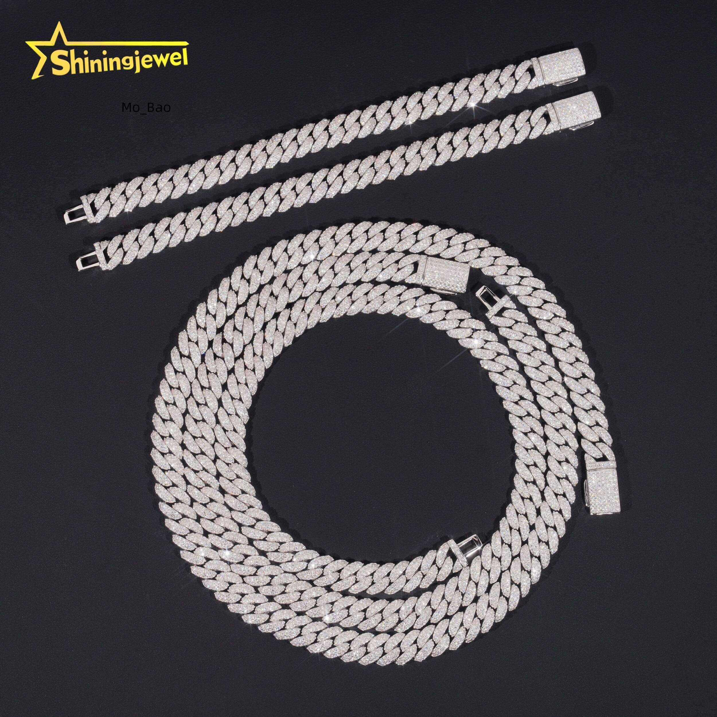 Luxury Moissanite Cuban Necklaces - 925 Silver Waterproof Jewelry Manufacturer 100+ Chain Designs Custom Length 7-24