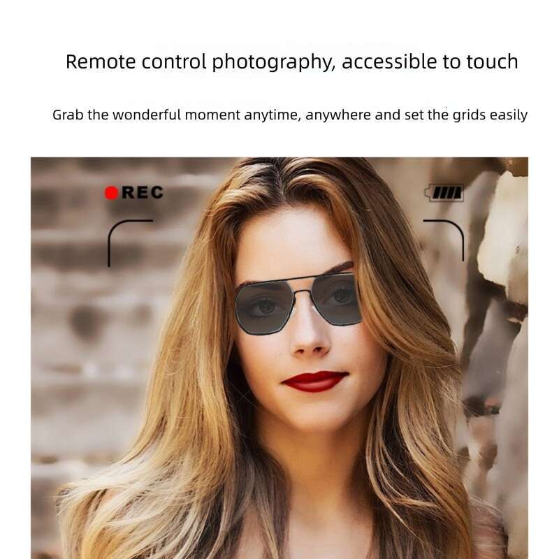 Designer brand smart bluetooth glasses GS punk metal double beam of light magnetic outdoor photochromic lenses