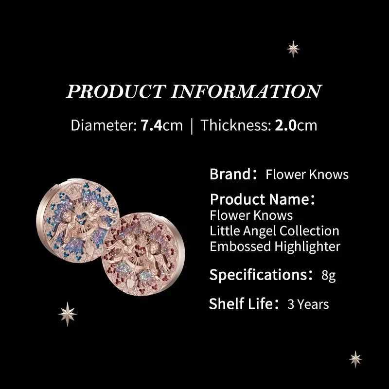 Little Angel Collection Relief Highlight Face Powder Illuminator Makeup Contour Highlighter Palette 8g/0.3Fl.oz W250722