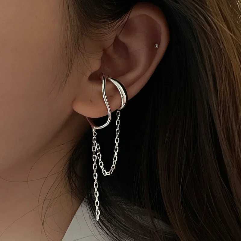 925 Sterling Silver Ear Cuff Without Piercing For Women Chain Tassel Earring Jewelry Prevent Allergy Party Accessories Gift XJ250722