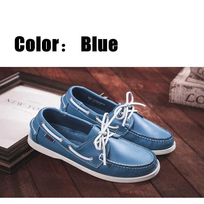 Classic Genuine Leather Boat Shoes: Versatile Flat Loafers for Men and Women, Casual Deck Shoes dh911068014
