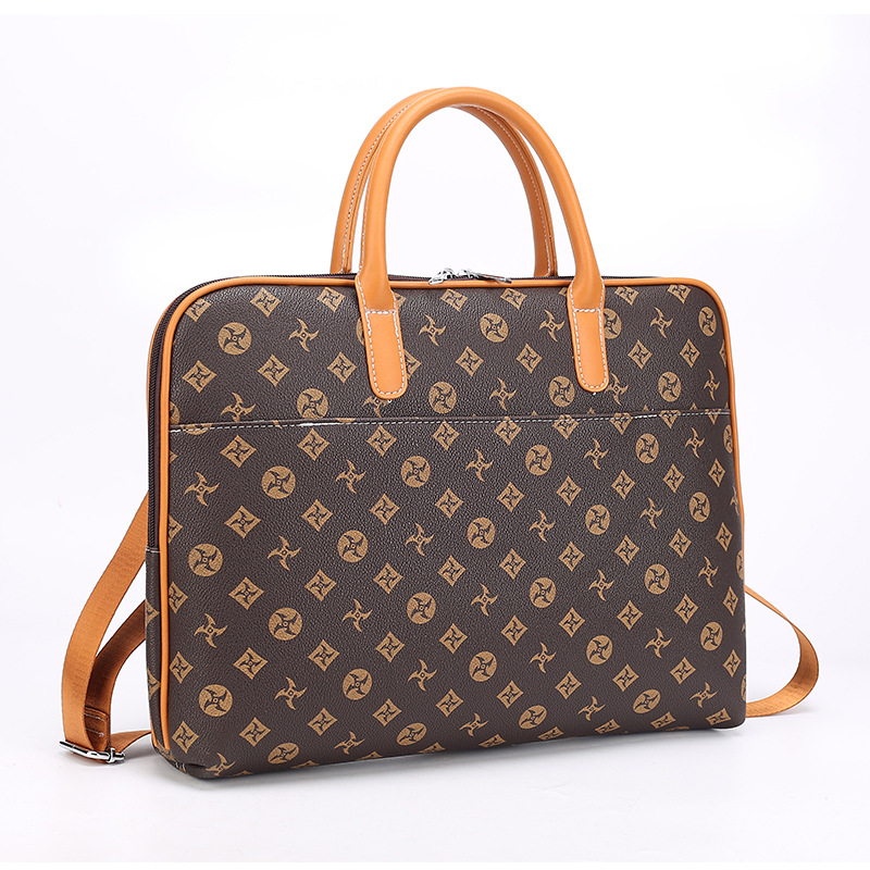 Printed bag handbag business computer briefcase one shoulder crossbody bag women one shoulder document 2025