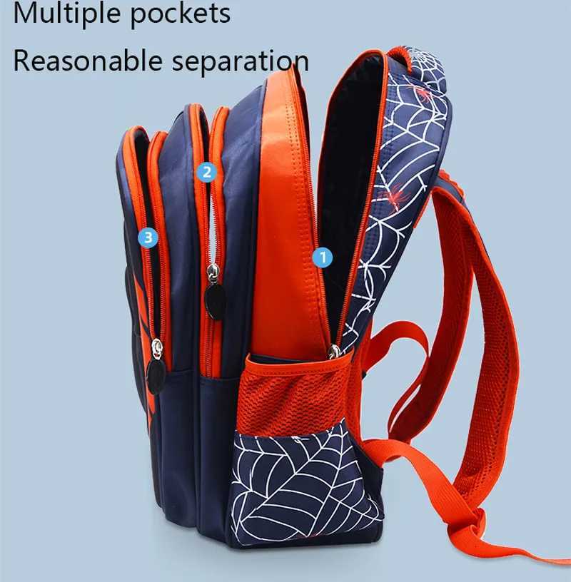 Spider Backpack + Pencil Case Set for Boys School Bag Elementary for Kids School Bag Cartoon Waterproof Primary Backpack Y250722
