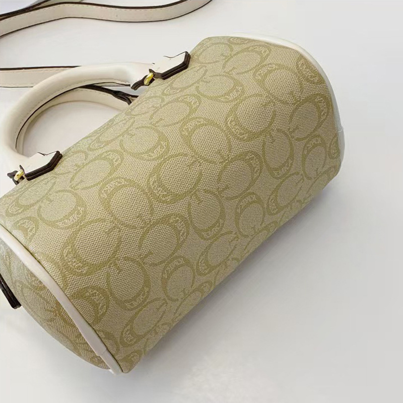 Designer bag Shoulder Bag Luxury Bag Crossbody Purse Designer Fashion printed small bag with silk scarf cylinder bag handbag Black khaki