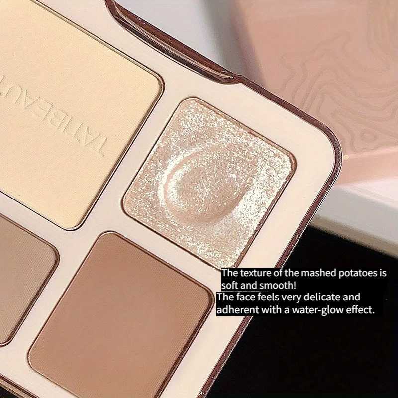 Tatibeaouty Four Color Contouring Tray Highlight Contouring - Body Tray Matte Shine Powder Highlight Solid Contouring W250722