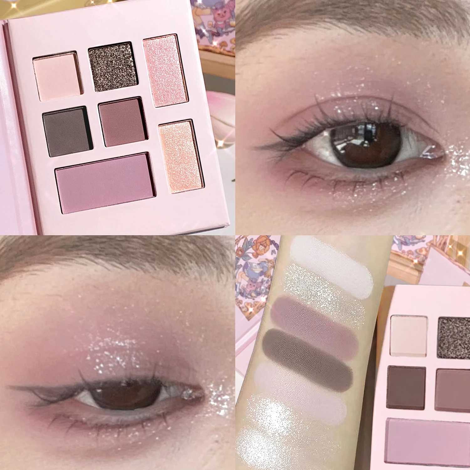 Midsummer Garden Eyeshadow Palette - Gray Pink Earthy Matte And Contour Seven Shades Eyeshadow W250722