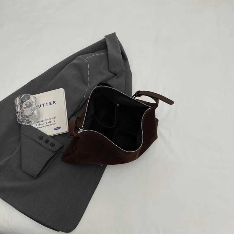 Womens Slouchy Vintage Frosted Suede New Fall/Winter Shoulder Underarm Bag Simple Tote Bag Large Capacity Commuter Bag XJ250704