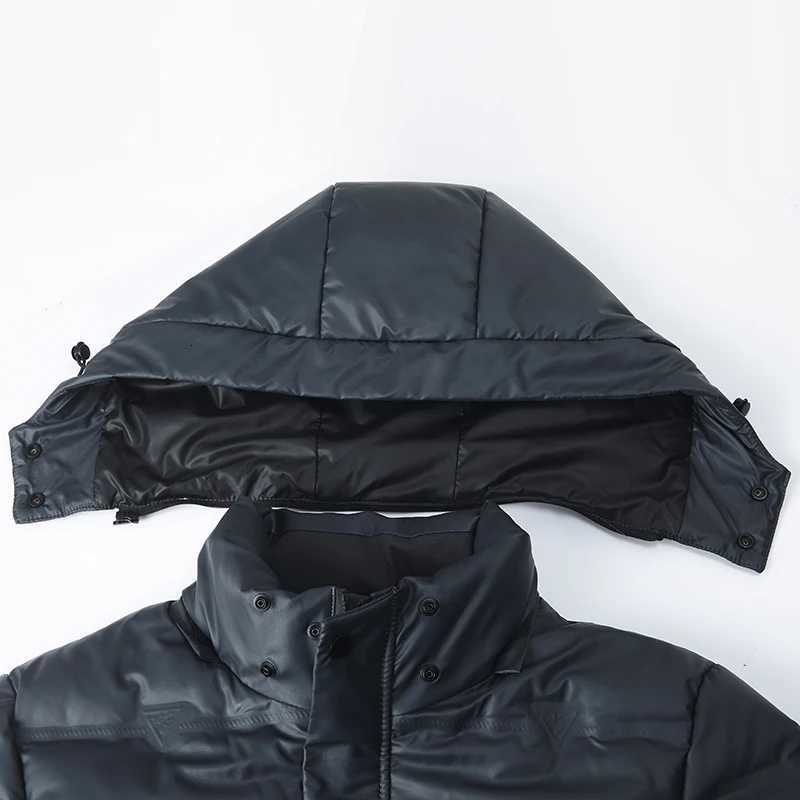Casual Mens Warm Mid-Length White Duck Down Jackets Winter Outdoor Windproof Hooded Puffer Coats Streetwear Thick Down Clothing W250722