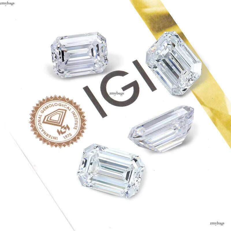 Starsgem 14k Solid Gold Diamant Rings Emerald Cut 1ct 3ct D Color IGI Certified Lab Grown Dia Bezel Setting Engagement Ring