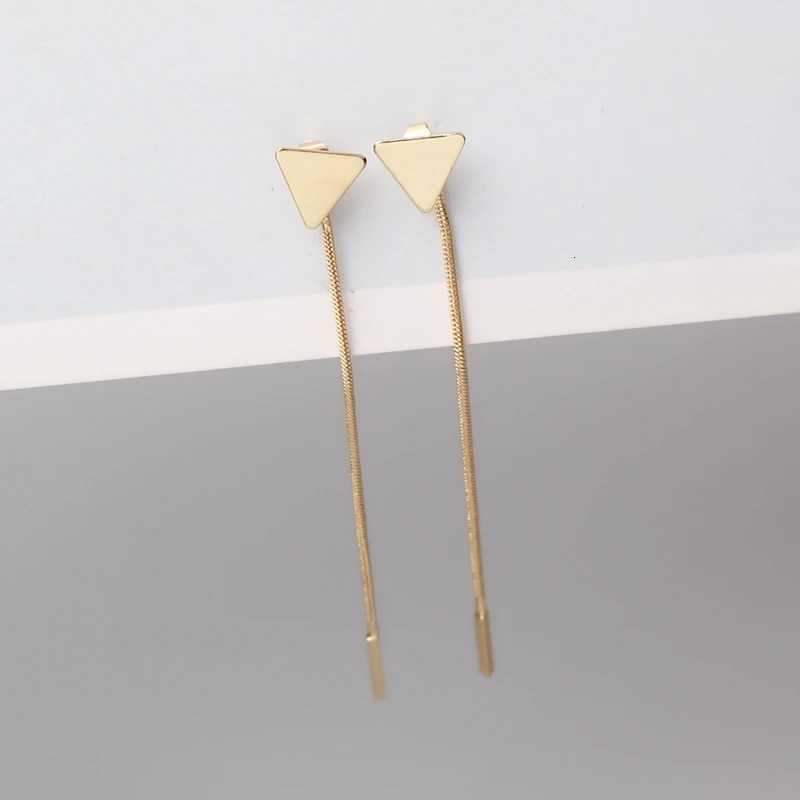 New Fashion Simple Triangle Earrings Tassel Chain Long Earrings For Women Ear Line Boucle Doreille Femme Valentines Day Gift XJ250722