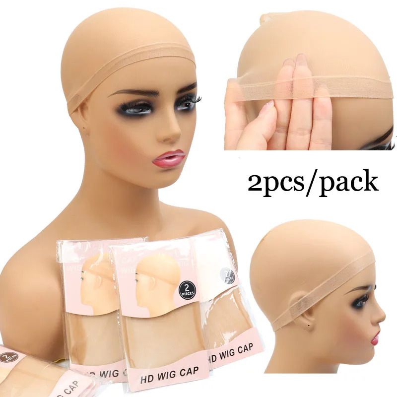 12Packs 24Pcs Invisible Hd Wig Cap For Lace Front Wig Transparent Wig Caps For Making Wigs Bonnet Perruque Wig Accessories 250721