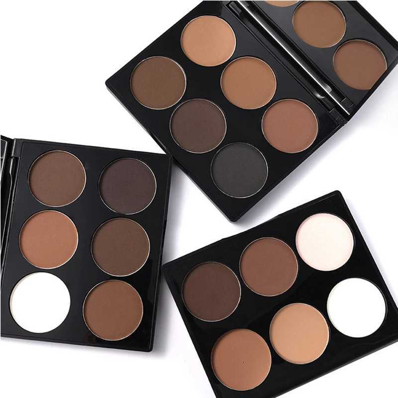6 Colors Highlighter Contour Palette Makeup 3D Bronzer Matte Contour Palette Face Bronzer Professional Highlight Contour Palette W250722