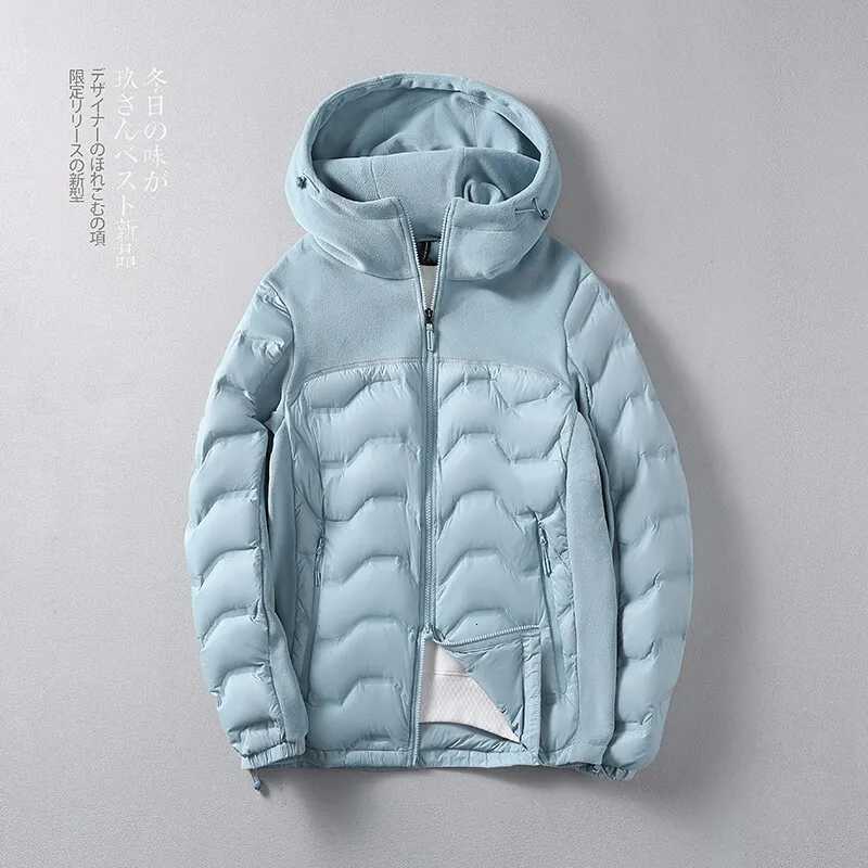 2024 Winter New Mens Lightweight Hooded Down Jacket Warm and Temperature Locking Korean Edition Down Jacket Down Content 85% W250722