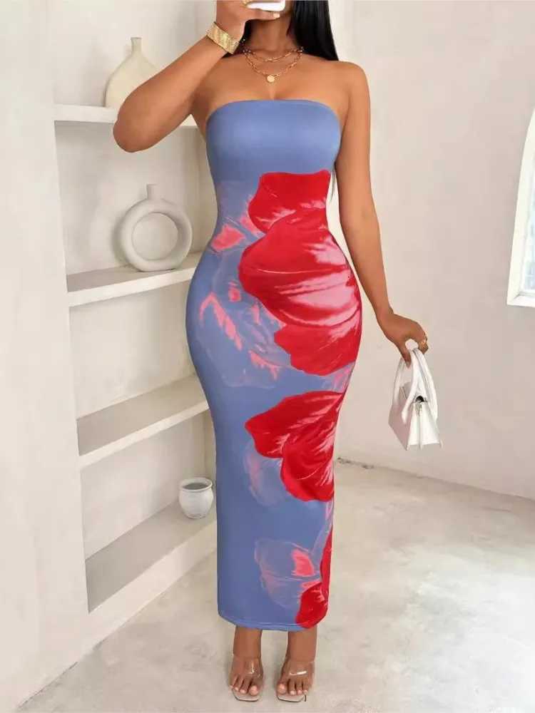 New Womens Dresses Summer Vintage Strap Casual Slim Evening Sleeveless Night Ruffles Sexy Maxi Long Dress Sexy Dresses XJ250722