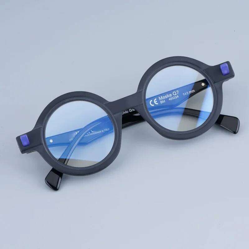Germany Acetate Maske Q7 Brand Sunglasses Round KUB Handmade Men Sun Glasses Original Classical Retro Eyeglasses for Women