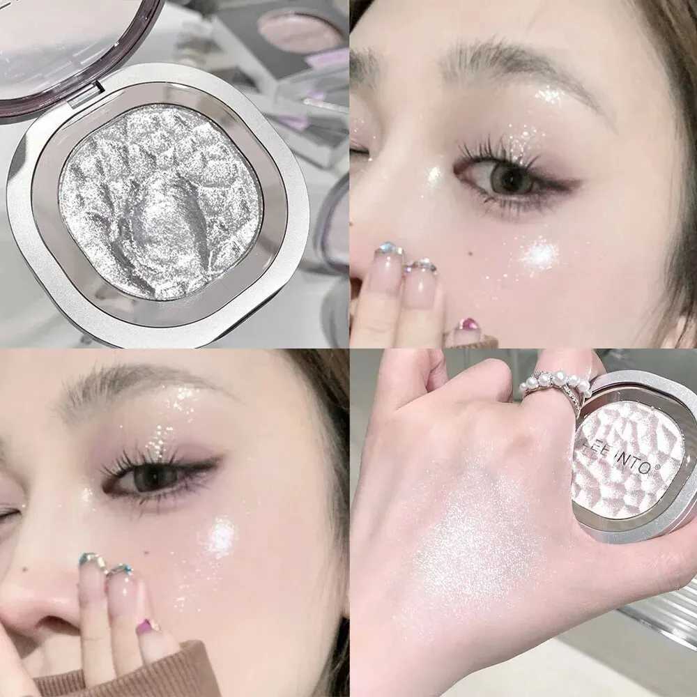 Highlighting Powder Lescent Fine Mashed Soft Texture LEEINTO Non-Flying Powder Brightening Long-Lasting Highlighter Palette W250722