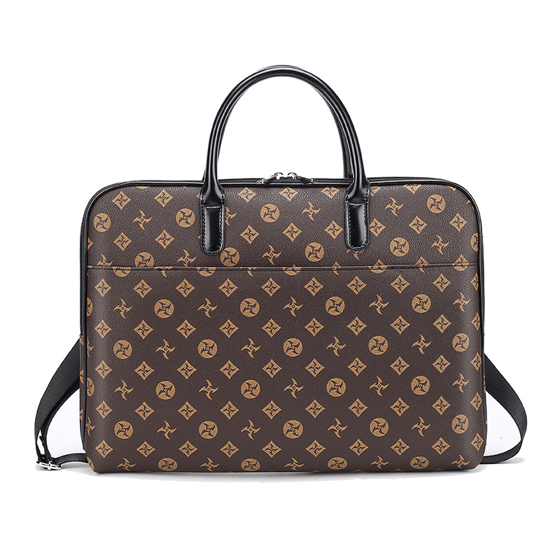 Printed bag handbag business computer briefcase one shoulder crossbody bag women one shoulder document 2025