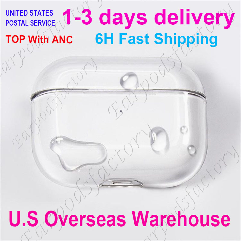 USA Stock for Apple Airpods Pro 2 airpodspros 3 airpodspro2 Wireless Bluetooth Earbuds Active Noise Cancellation with Charging Case Earphone Accessories tpu cases
