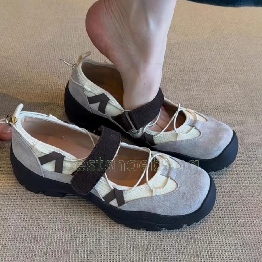 designer shoes sneakers thick sole womens trainers casual comfortable fashion retro patchwork outdoor sport round-top velcro women shoes