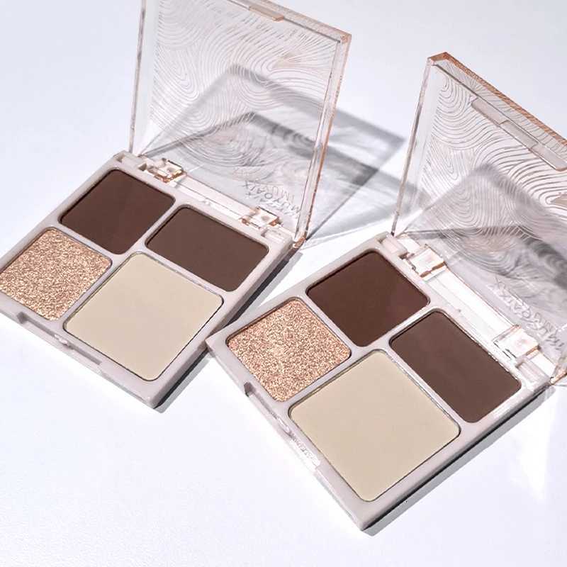 4-Color Highlighter Powder Palette Shimmer Brighten Face Contouring Highlight Champagne Gold Bronzer Makeup W250722