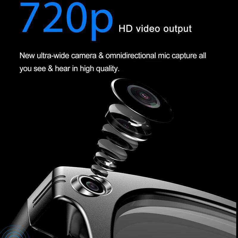 Al Smart Camera Glasses Video Recorder Wireless Bluetooth Call Music Square Sunglasses Men Women Anti Blue Light Eyeglasses