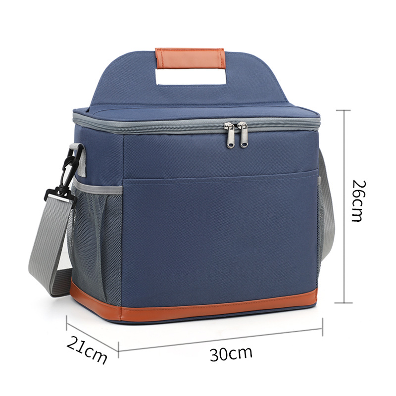 1pcs Thick Oxford Fabric Picnic Lunch Bag Large Capacity Insulated Cooler Tote Thermal Bag for Outdoor Camping and Daily