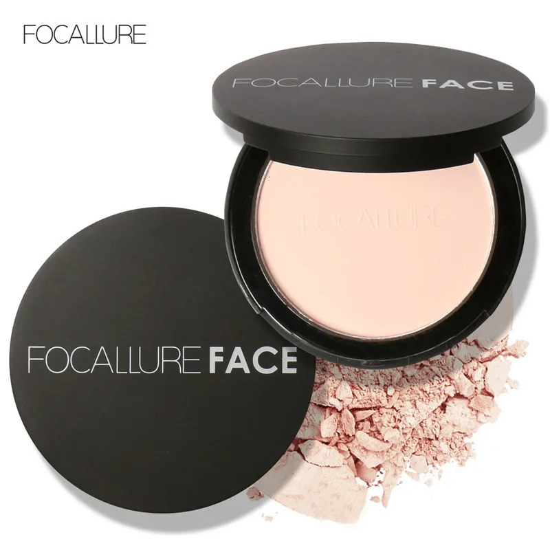 Focallure 3 Colors Face Pressed Powder Oil Control Makeup Mineral Powder Natural Concealer Contour Face Cosmetics 250716