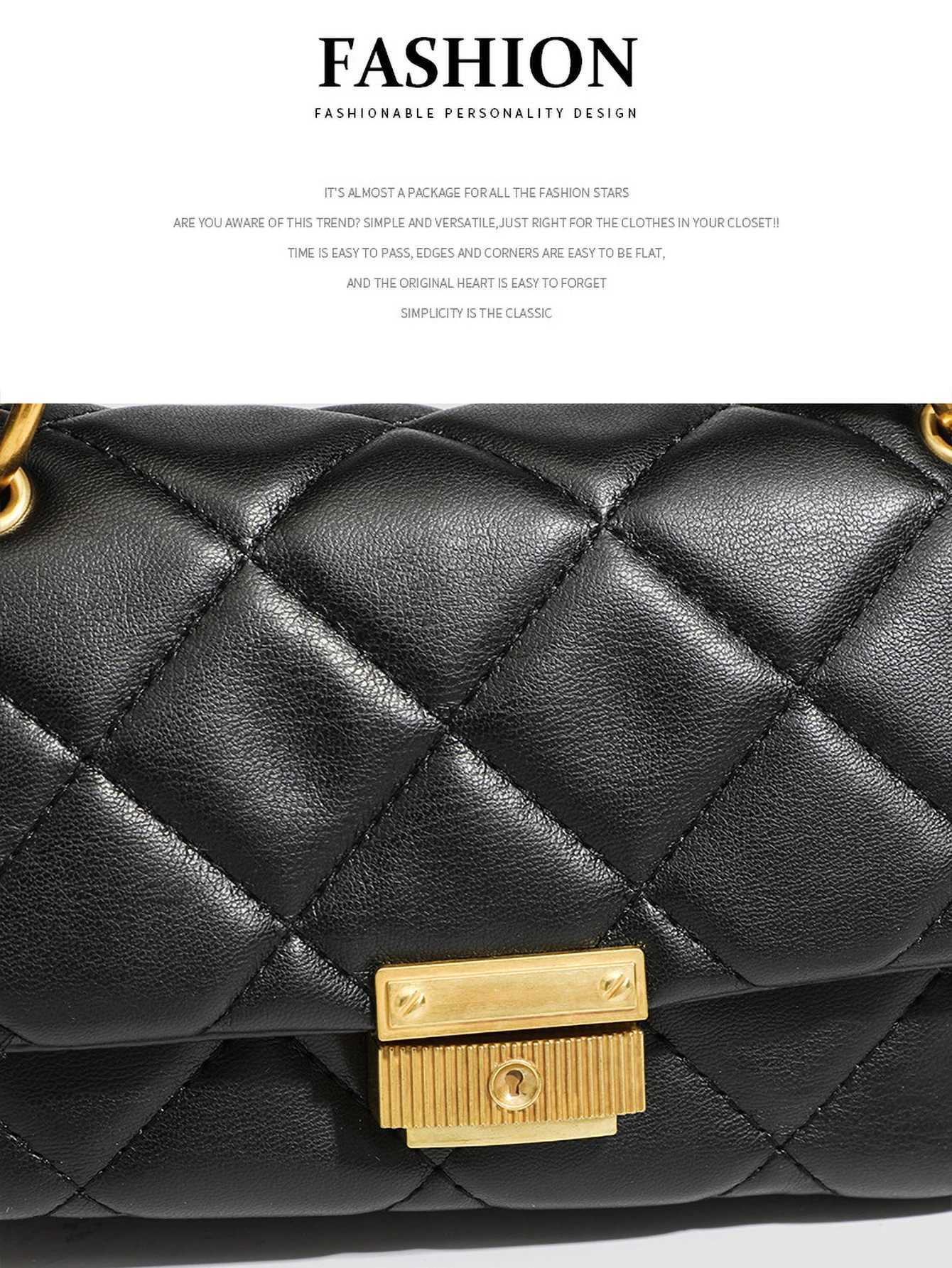 Reliable and modern chain small square bag simple and portable handheld shoulder bag Y250722