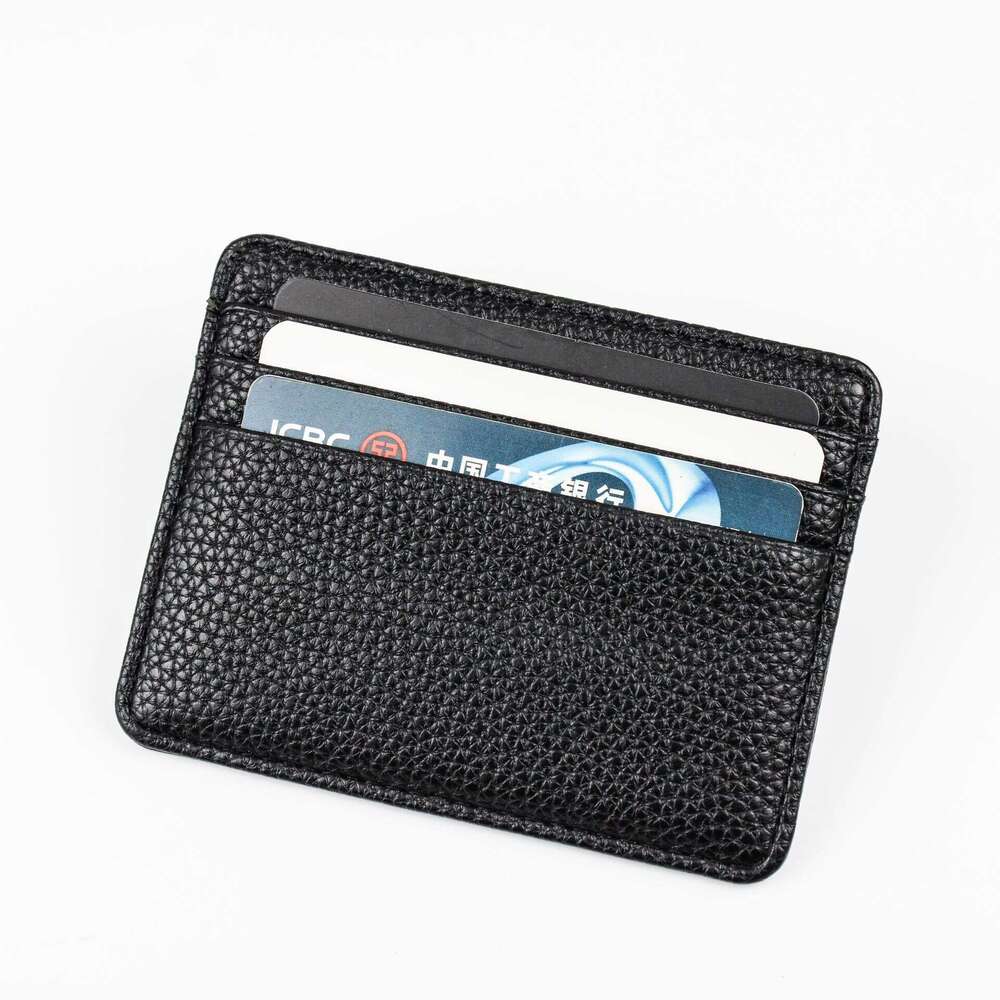 Card Holders Leather PU Credit Bank Card Case Business cardbag Embossed Lychee Pattern Multiple leathers Colors Available