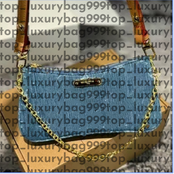 2025 New Blue Denim Cowboy desinger bag with Old Flower Chain Single Shoulder Women's Crossbody Bag Multi Layer Handbag