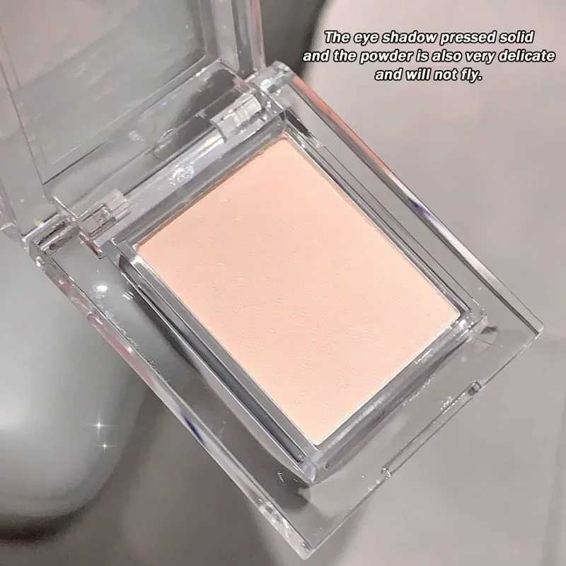 Matte White Nude Apricot Eyeshadow Makeup Lasting Fine Powder Face Highlight Silkworm Brightening Monochrome Eyeshadow PaletteW250722