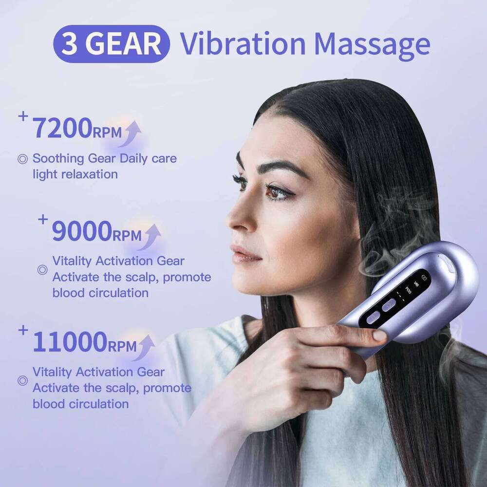 Electric Vibration Massage Follicles Comb Scalp Oil Applicator Massager Hair Growth Relief Head Pressure