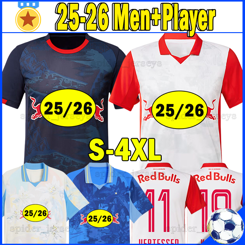 XXXL 4XL 25 26 Red SaLzBuRg Soccer Jerseys VERTESSEN ALAJBEGOVIC RATKOV 2025 2026 RBS Men Uniforms KONATE DAGHIM ONISIWO GLOUKH CLARK Player Version Football Shirts