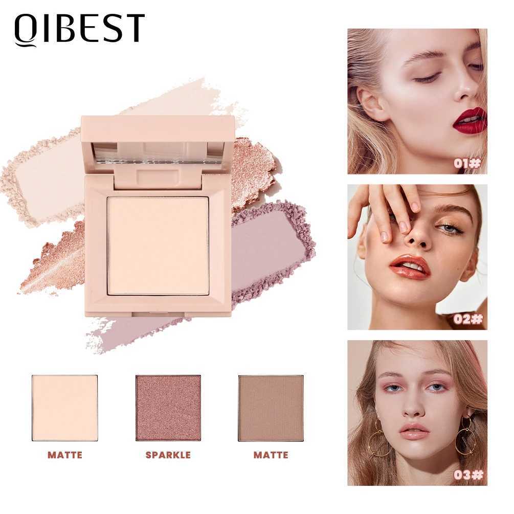 QIBEST Matte Eyeshadow Palette Shiny Eyeshadow Makeup Multifunctional Face B Highlighter Female Cosmetics For Women W250722
