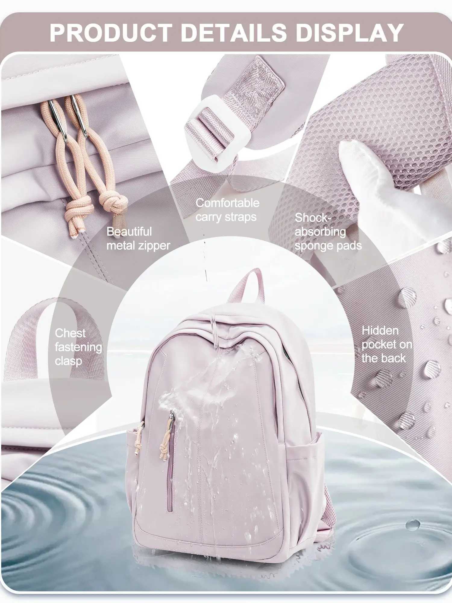 Girls School Backpacks Middle and High School Bag University Mens Laptop Backpack Bag Nylon Waterproof Teen Bookbag Y250722