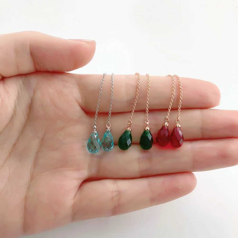 Long Hanging Chain Dangle Earrings For Women Girls Womens Colorful Crystal Tassel Ear Line Piercing Earrings Trend Jewelry KC158 XJ250722