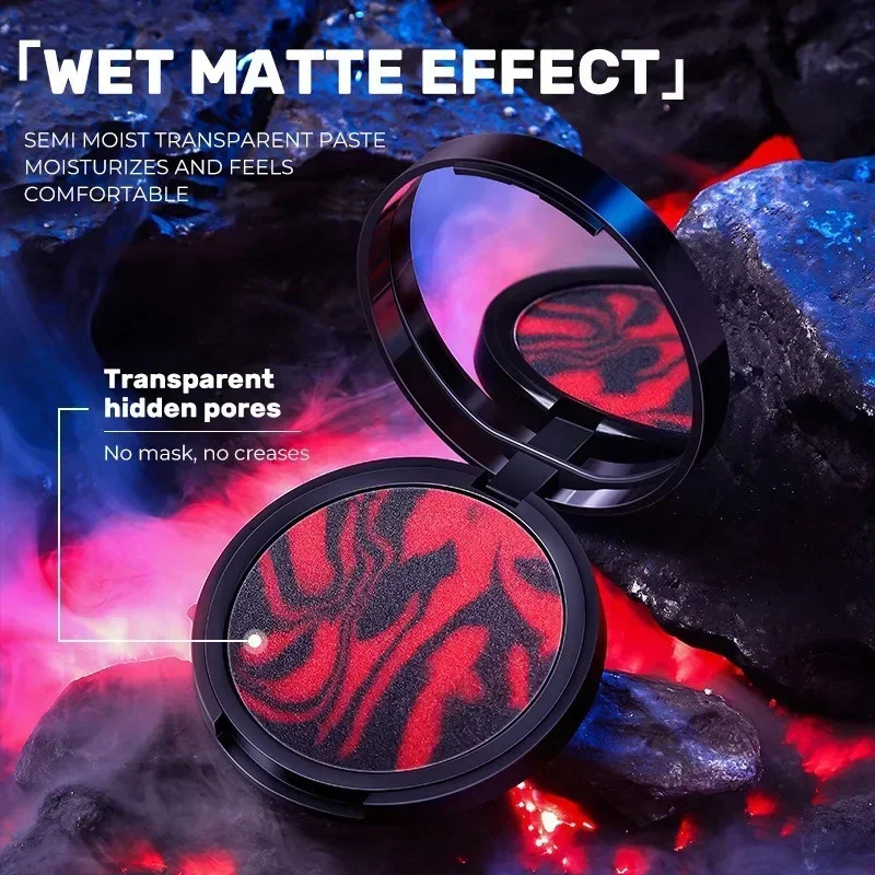 Oil Control Setting Powder Long-Lasting Waterproof Concealer Transparent Jelly Matte Compact Face Powder Cake with Puff Makeup 250716