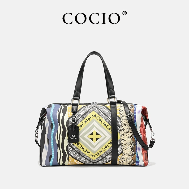 COCIO designer Shoulder Bags Large capacity travel bag Bohemian versatile national style leather handbag