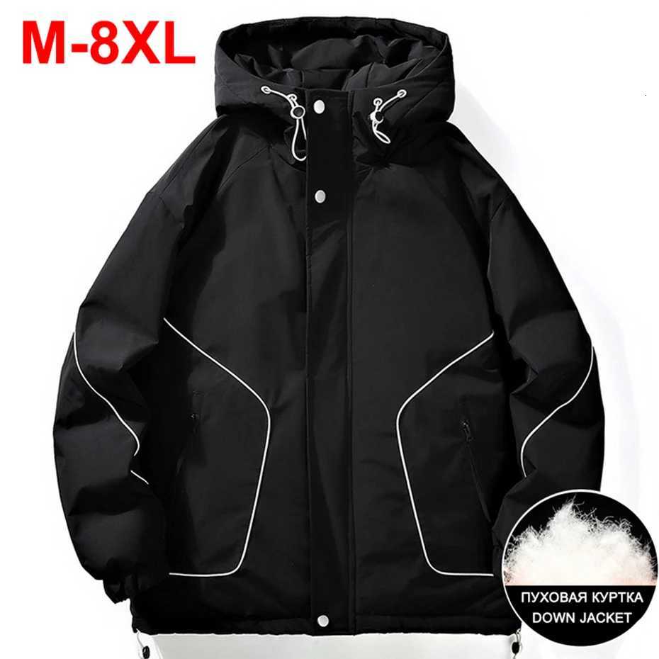 8XL Plus Size Down Jackets 80% White Duck Down Warm Coat Men Thick Warm Parkas Big Size 6XL 7XL Padded Puffer Jackets W250722