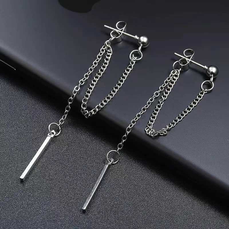 Fashion Pearl Chain Tassel Earrings Female Long Geometric Five-pointed Star Cold Wind Earrings Sweet Temperament Ear Accessories XJ250722