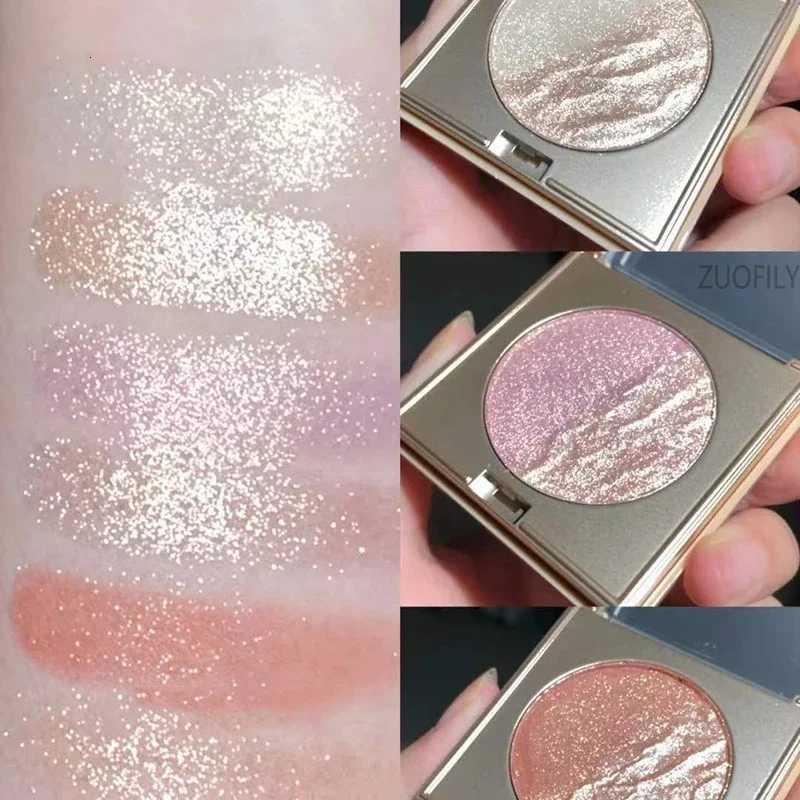 Two-color Contour Highlight Plate Shimmer Fine Flash Glitter Powder Shadow All-in-one Dual-use Lasting Shiny Palette W250722