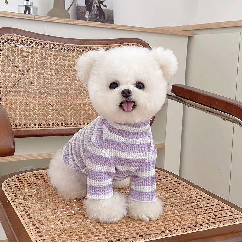 T783 Dog Clothes Spring and Autumn Thin Pattern Teacup Dog Teddy Bichon Small Dog Puppy Anti-hair Dropping Breathable