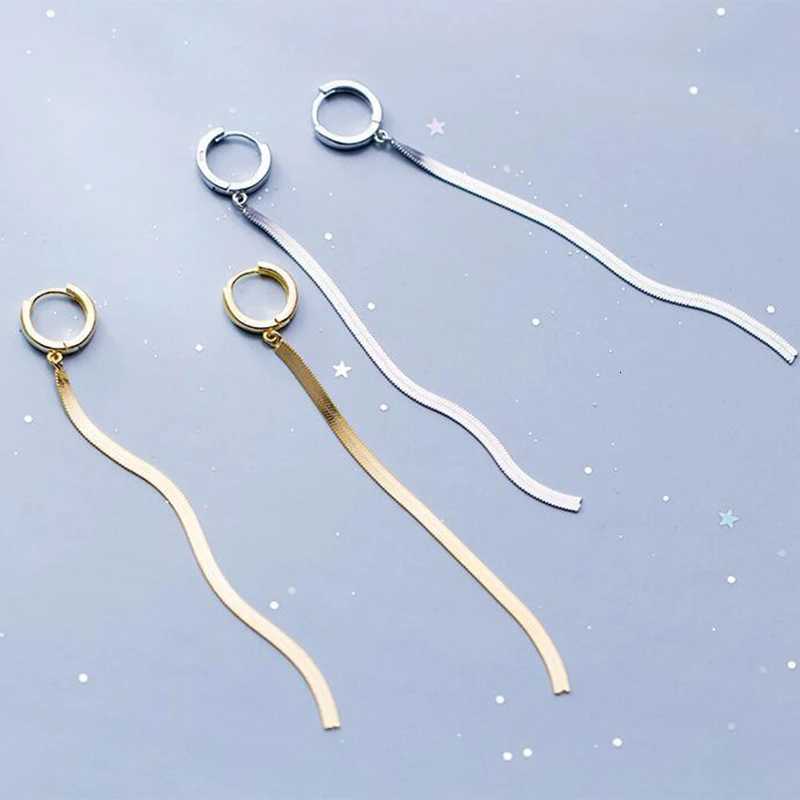Fashion Stainless Steel Gold Color Long Tassel Earrings for Women Simple Geometric Unique Korean Earrings Wedding Jewelry GiftsXJ250722