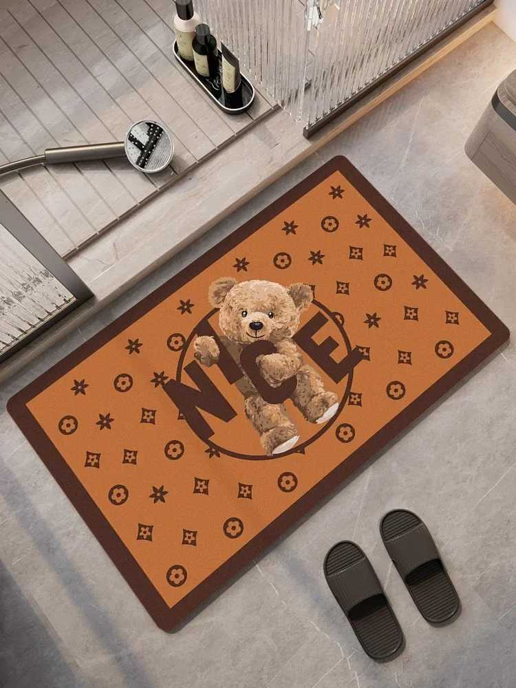 Non-slip Bathroom Floor Mat - Highly Absorbent and Soft Bath Rug for Tub and Shower - Machine WashableXJ250722
