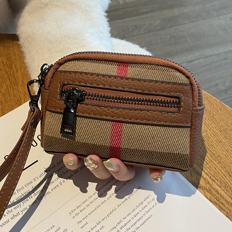 Luxury Brand Designer Bag Women's Small Wallet 2025 New Large Capacity Exquisite High-End Mini Compact Storage Bag Zipper Coin Purse